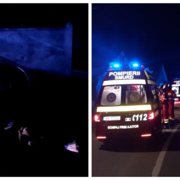 Accident în localitatea Mica, județul Cluj. O mașină cu patru adolescenți s-a răsturnat – VIDEO
