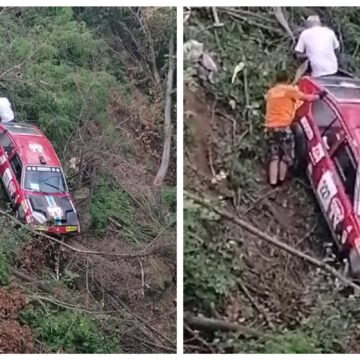 Accident la Raliul Maramureșului 2023! Un șofer a sărit cu mașina într-o râpă adâncă – VIDEO EXCLUSIV