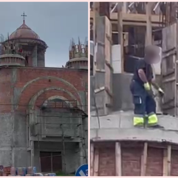 ca54bdf01b4904fe3c644207956f3545.png Cluj – Muncitorii lucrează fără nicio asigurare pe acoperișul Catedralei Greco-Catolică Sfântul Iosif, din Piața Cipariu – VIDEO