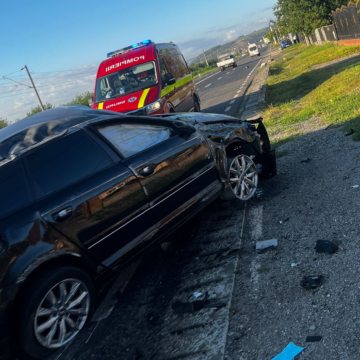 Accident grav la Jucu, pe drumul Cluj – Gherla. Șoseaua e goală, dar tot sunt accidente – FOTO