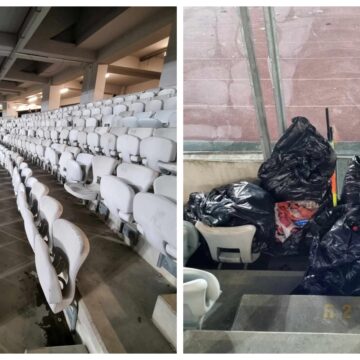 Galeria CFR Cluj a stat să curețe peluza de la Cluj Arena și arată cu degetul spre cei de la U Cluj și presă – FOTO