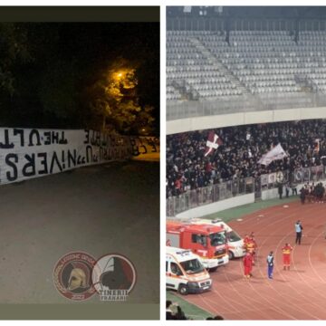 Ultrașii de la CFR Cluj se laudă că au capturat un banner al U Cluj – FOTO