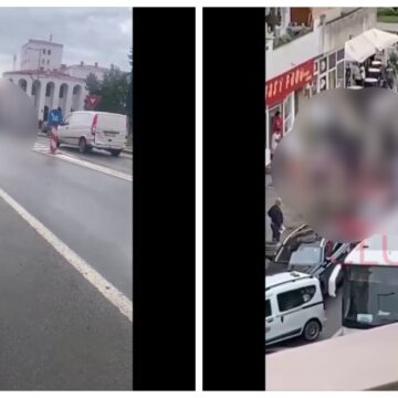 Bătaie ca în filme pe o stradă din județul Cluj. Totul a fost filmat de trecători – VIDEO