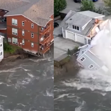 VIDEO. O casă a fost înghițită de râul Mendenhall în Alaska. Autoritățile au emis ordine de evacuare pentru locuitorii orașului