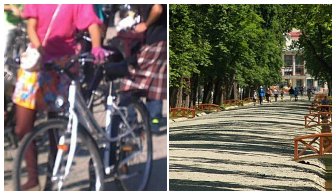 Biciclistă amendată în Parcul Central din Cluj: ”Să fie amendați și cei cu cărucioare!” / Replică: ”Tu gândești, când deschizi gura?”