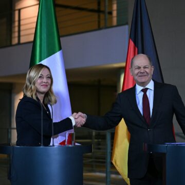 profimedia-0823656629-scaled.jpg Olaf Scholz și Giorgia Meloni anunță avansarea relațiilor dintre Germania și Italia, printr-o serie de proiecte industriale