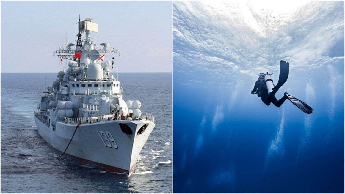 ningbo-diver.jpg O navă militară chineză a rănit scafandri australieni fără să-i atingă. Cum este posibil?