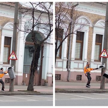 bd3803fe13cc55c7b8656cdb303f7e6f.jpg ”A vandalizat coșuri de gunoi și trotinete pe Dorobanților” – Scene incredibile în centrul Clujului – FOTO