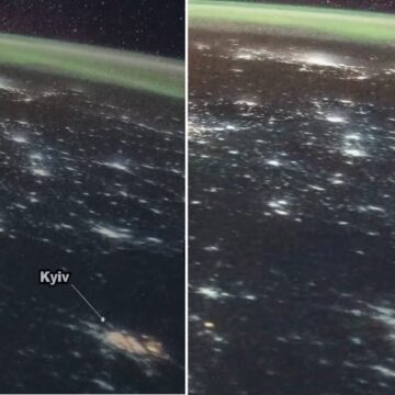 iss.jpg Imagini din spațiu cu Kievul bombardat cu rachete rusești. NASA a publicat filmările