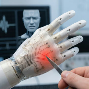 ebt.jpg Roboții încep să simtă la fel ca oamenii. Cercetătorii din China au creat o piele electronică prin care roboții detectează atingerea, presiunea sau temperatura